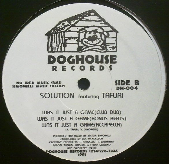 Solution Featuring Tafuri : Was That All It Was (12")