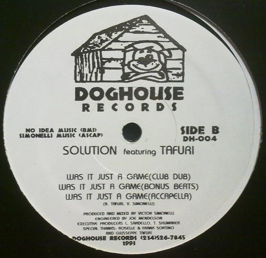 Solution Featuring Tafuri : Was That All It Was (12")