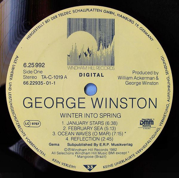George Winston : Winter Into Spring (LP, Album)