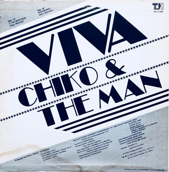Elio Rodriguez : Viva - Chiko & The Man - A Tus Mentiras / Horóscopo (12", Single)