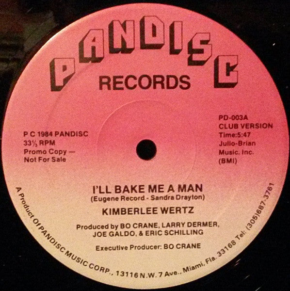 Kimberlee Wertz : I'll Bake Me A Man (12")