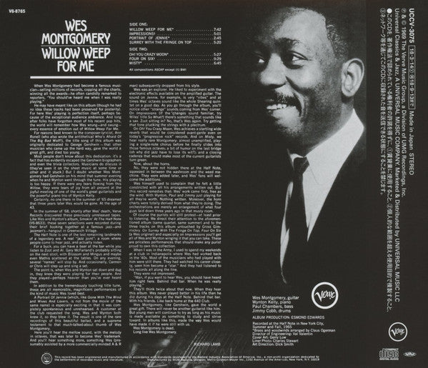 Wes Montgomery : Willow Weep For Me (CD, Album, RE, RM, SHM)