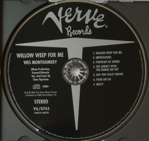 Wes Montgomery : Willow Weep For Me (CD, Album, RE, RM, SHM)