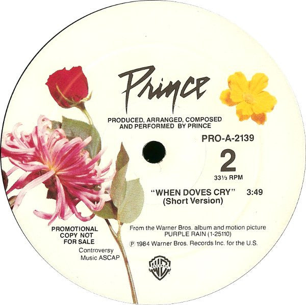 Prince : When Doves Cry (12", Promo)