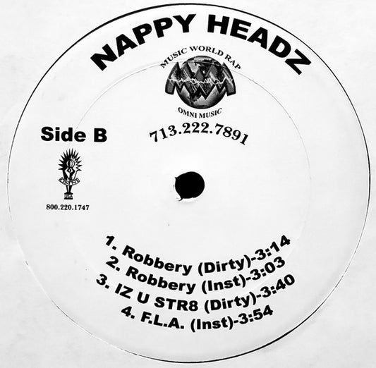 Nappy Headz - Robbery / Iz U Str8 / F.L.A. vinyl record, 12" (Mint (M)) | Lulo Records
