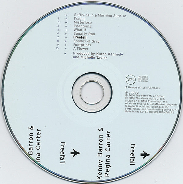 Kenny Barron & Regina Carter : Freefall (CD, Album)