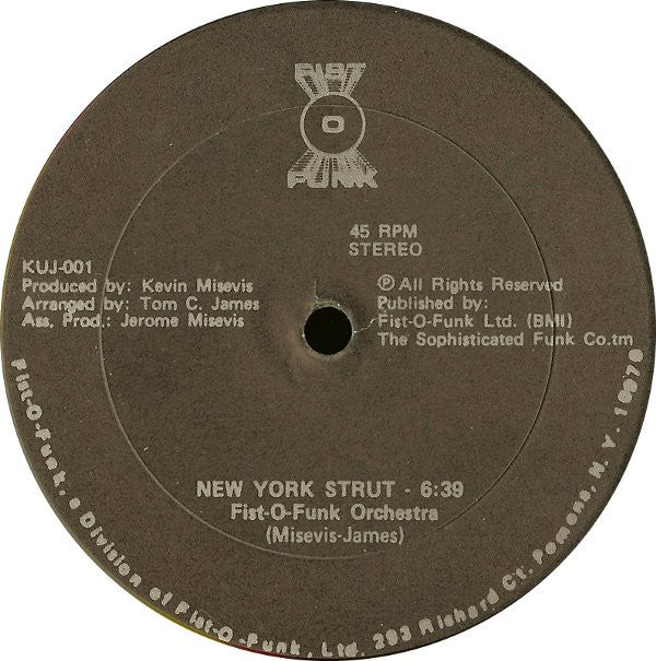 The Fist-O-Funk Orchestra : New York Strut (12")