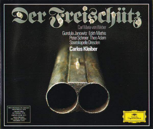 Carl Maria von Weber - Gundula Janowitz, Edith Mathis, Peter Schreier, Theo Adam, Staatskapelle Dresden, Carlos Kleiber : Der Freischütz (2xCD, Album, RE, RM + Box, Sli)
