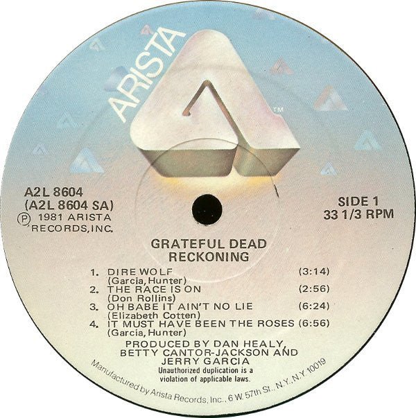 Grateful Dead* : Reckoning (2xLP, Album, Hub)
