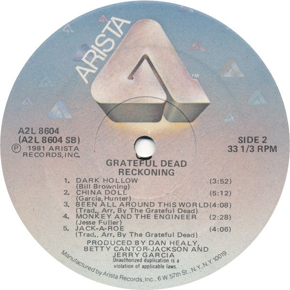 Grateful Dead* : Reckoning (2xLP, Album, Hub)