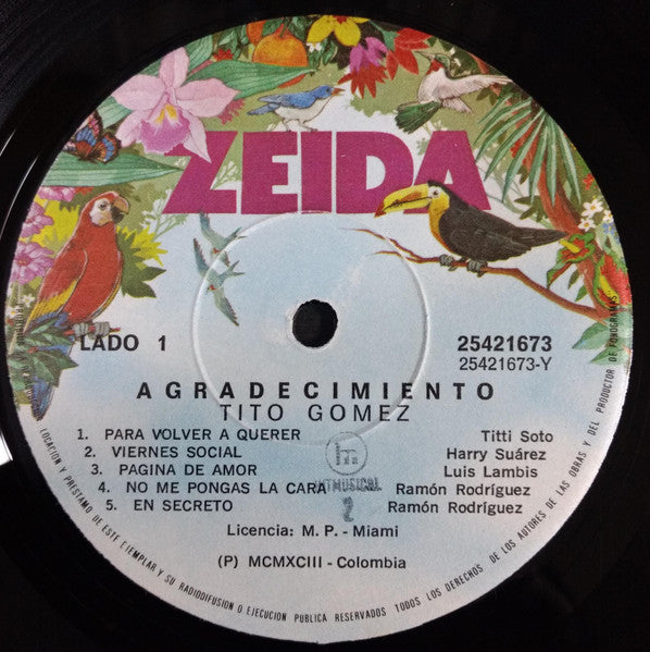 Tito Gomez (2) : Agradecimiento  (LP, Album)