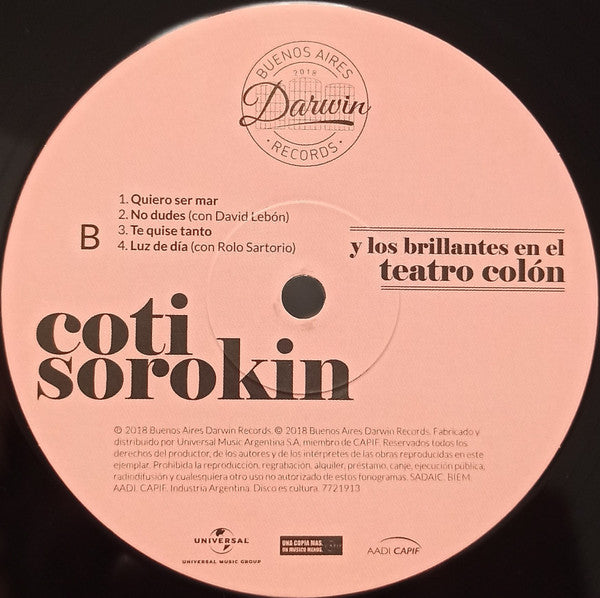 Coti Sorokin : Coti Sorokin Y Los Brillantes En El Teatro Colón (2xLP, Dlx)