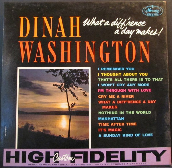 Dinah Washington : What A Diff'rence A Day Makes! (LP, Album, Mono)