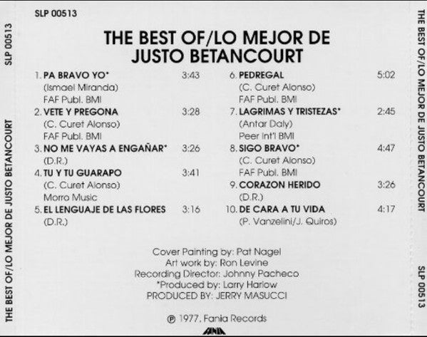 Justo Betancourt : The Best Of - Lo Mejor De Justo Betancourt (CD, Comp)