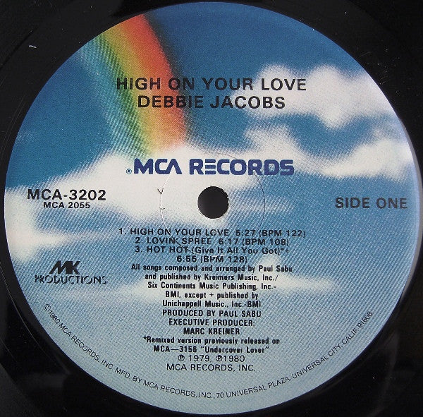 Debbie Jacobs : High On Your Love (LP, Album, Glo)