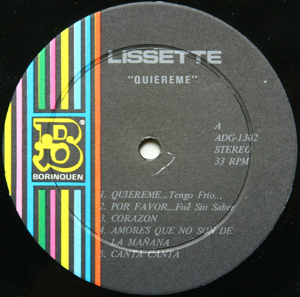 Lissette (2) : Quiereme (LP, Album, Gat)