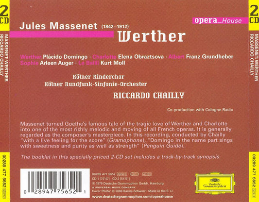 Jules Massenet - Placido Domingo, Elena Obraztsova, Riccardo Chailly - Werther vinyl record, CD (Near Mint (NM or M-)) | Lulo Records