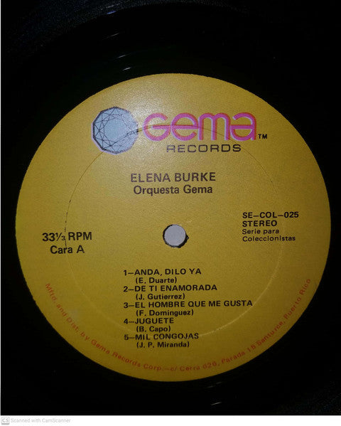 Elena Burke Y La Orquesta Gema : Elena Burke Y La Orquesta Gema (LP, Album)