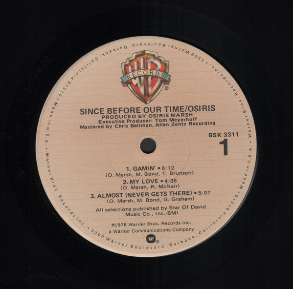 Osiris (2) : Since Before Our Time (LP, Album)