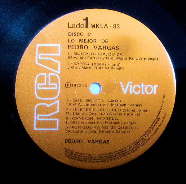 Pedro Vargas : Lo Mejor De Pedro Vargas (Box + 3xLP, Comp)
