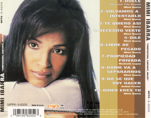 Elizabeth "Mimi" Ibarra : Compositora, Cantante, Mujer (CD, Album)