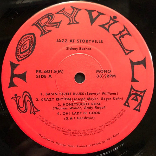 Sidney Bechet : Jazz At Storyville (LP, Album, Mono, RE)