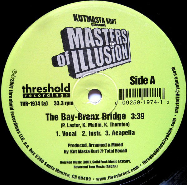 Kut Masta Kurt Presents Masters Of Illusion : The Bay-Bronx Bridge / Silk Suit, Black Linen (12")