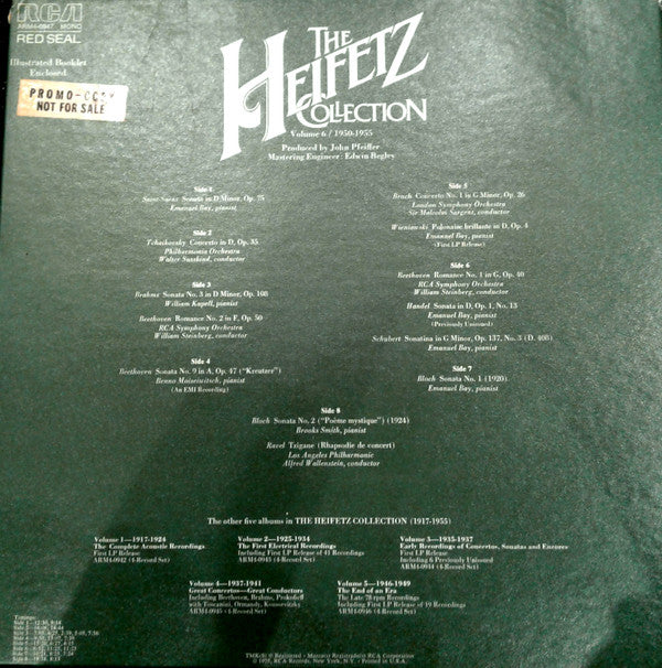 Jascha Heifetz : The Heifetz Collection • Volume 6 / 1950-1955 The New Era (4xLP, Comp, Mono, Ind)