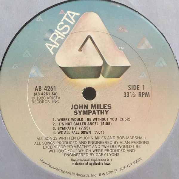 John Miles : Sympathy  (LP, Album, San)