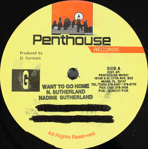 Nadine Sutherland : I Want To Go Home (12")