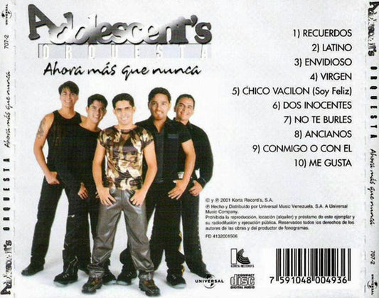 Adolescent's Orquesta : Ahora Más Que Nunca (CD, Album)