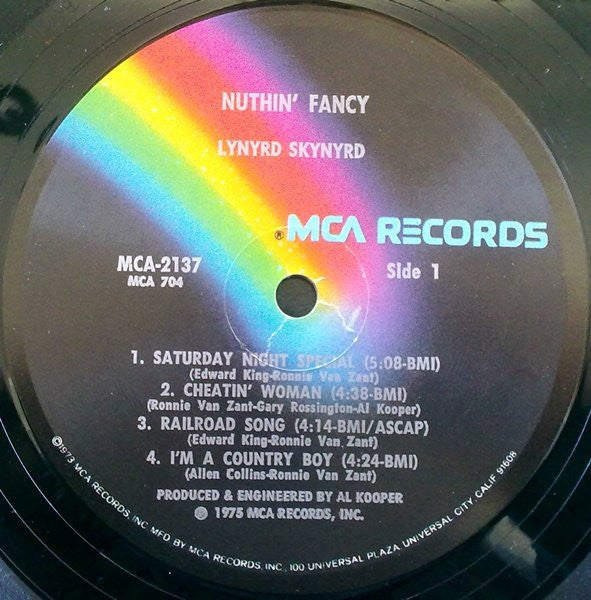 Lynyrd Skynyrd : Nuthin' Fancy (LP, Album, Glo)
