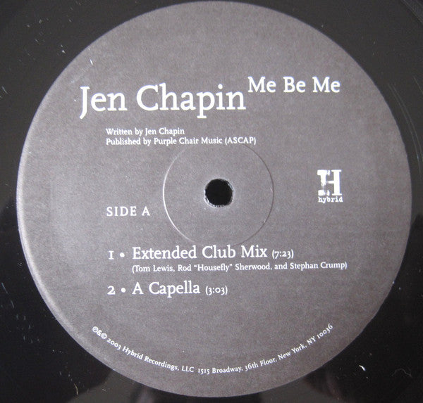 Jen Chapin : Me Be Me (12")