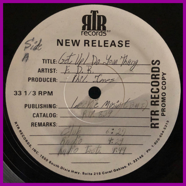F.D.R. (5) : Get Up / Do Your Thang (12", Promo)