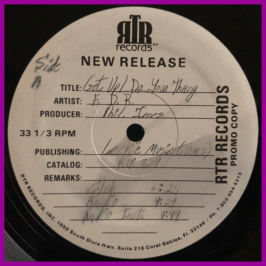 F.D.R. (5) : Get Up / Do Your Thang (12", Promo)