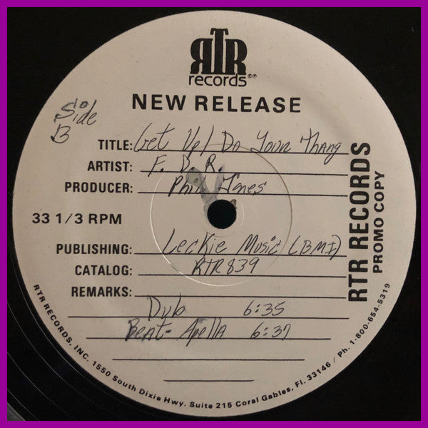 F.D.R. (5) : Get Up / Do Your Thang (12", Promo)