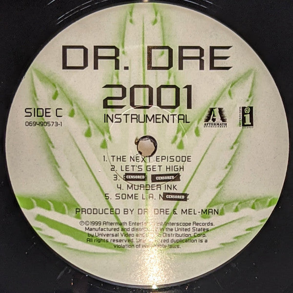 Dr. Dre : 2001 (Instrumentals Only) (2xLP, Album, RE)