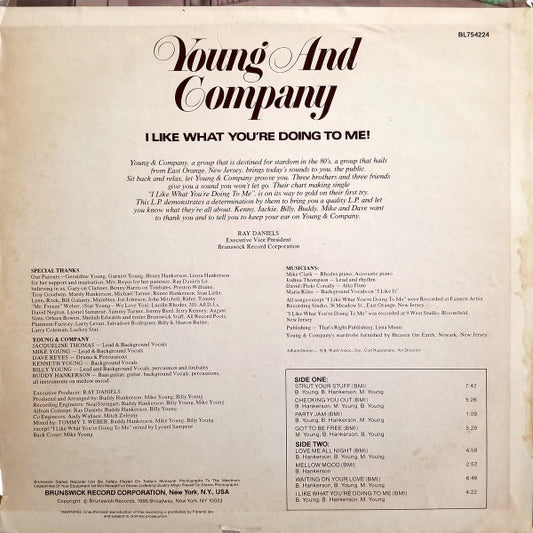 Young And Company* : I Like What You're Doing To Me! (LP, Album, Promo)