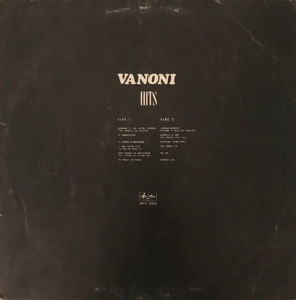 Ornella Vanoni : Vanoni Hits (LP, Comp)