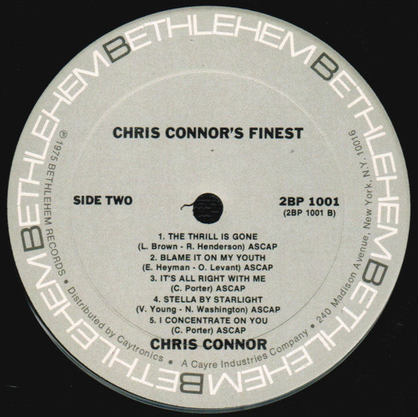 Chris Connor : The Finest Of Chris Connor (2xLP, Comp)