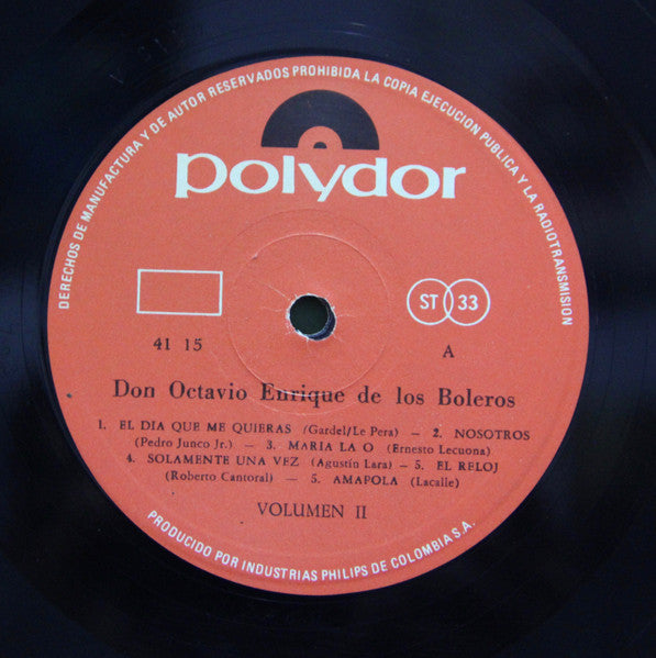 Don Octavio Henrique De Los Boleros : Volumen II (LP, Album)