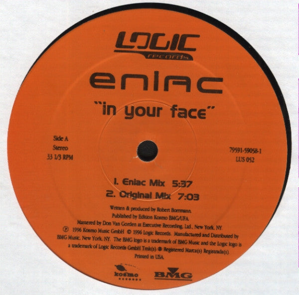 Eniac : In Your Face (12")
