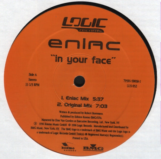 Eniac : In Your Face (12")