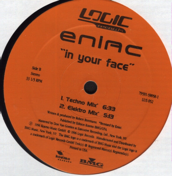 Eniac : In Your Face (12")
