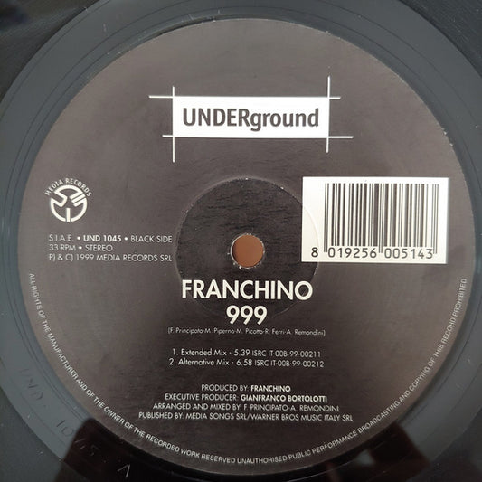 Franchino - 999 vinyl record, 12" (Very Good Plus (VG+)) | Lulo Records