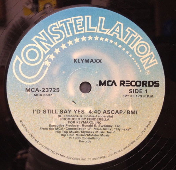 Klymaxx : I'd Still Say Yes (12")
