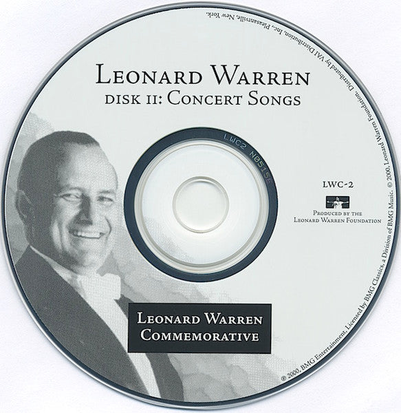 Leonard Warren : Opera Arias and Concert Songs (2xCD, Comp)