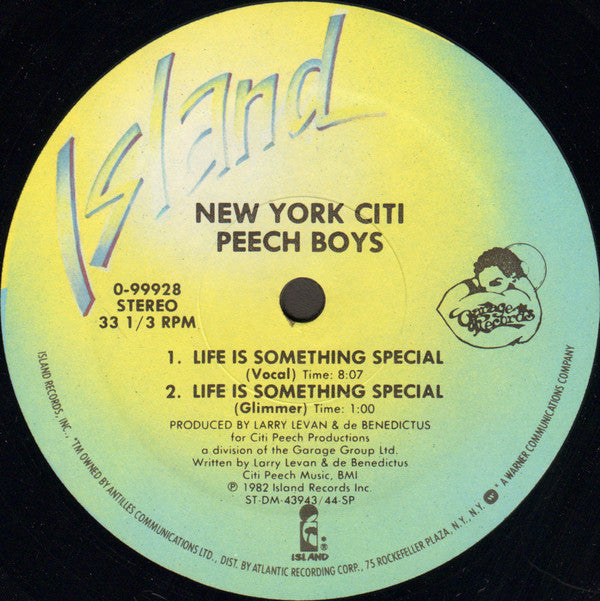 Peech Boys : Life Is Something Special (12", Single)