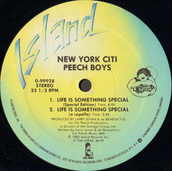 Peech Boys : Life Is Something Special (12", Single)