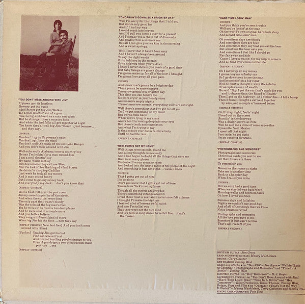 Jim Croce : You Don't Mess Around With Jim (LP, Album, RP, Pit)
